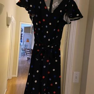 Lane Bryant, 18 navy polka dot dress, new with tags